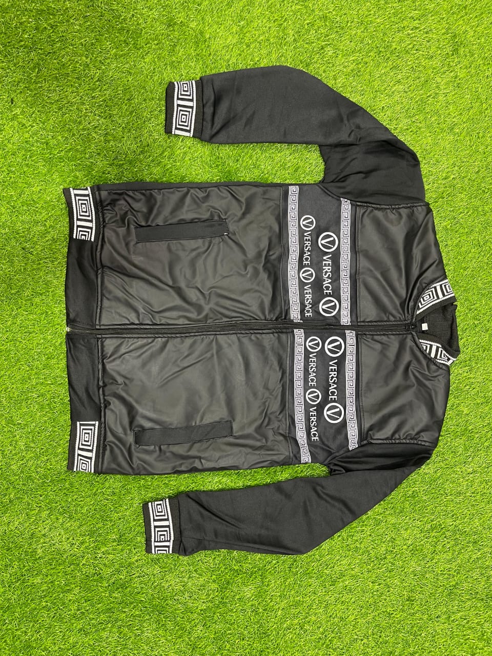 LEATHER JACKET VERSACE PANEL