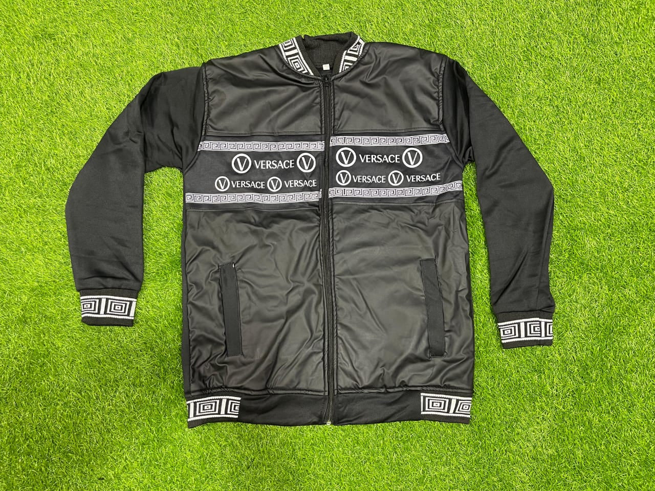 LEATHER JACKET VERSACE PANEL
