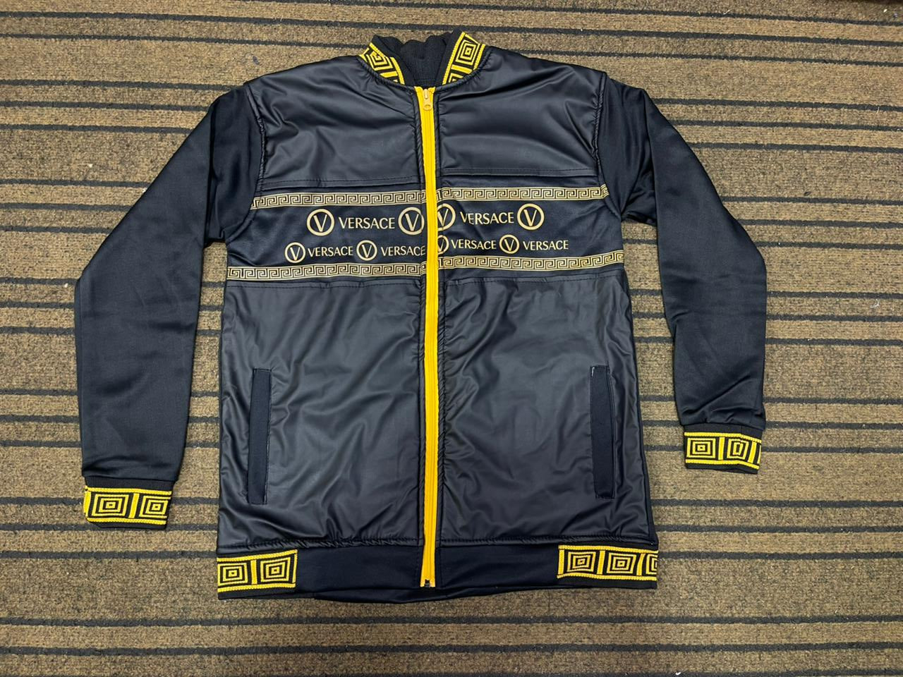 LEATHER JACKET VERSACE PANEL